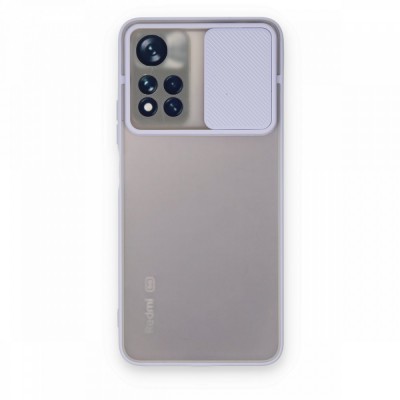 Xiaomi Poco M4 Pro 5g Kılıf Palm Buzlu Kamera Sürgülü Silikon - Lila