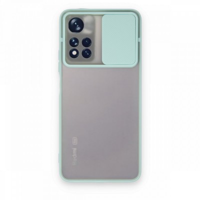Xiaomi Poco M4 Pro 5g Kılıf Palm Buzlu Kamera Sürgülü Silikon - Turkuaz