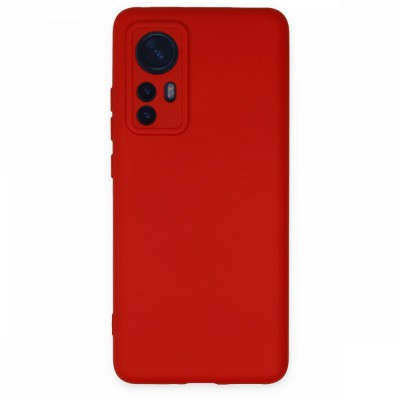 Xiaomi Mi 12 Kılıf Nano içi Kadife  Silikon - Kırmızı
