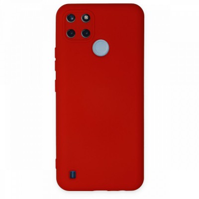 Realme C25y Kılıf Nano içi Kadife  Silikon - Kırmızı