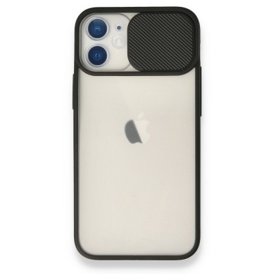 iphone 11 Kılıf Palm Buzlu Kamera Sürgülü Silikon - Siyah