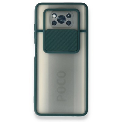 Xiaomi Pocophone X3 Pro Kılıf Palm Buzlu Kamera Sürgülü Silikon - Yeşil