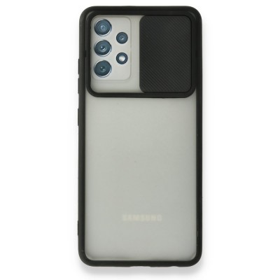 Samsung Galaxy A32 Kılıf Palm Buzlu Kamera Sürgülü Silikon - Siyah