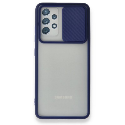 Samsung Galaxy A32 Kılıf Palm Buzlu Kamera Sürgülü Silikon - Lacivert