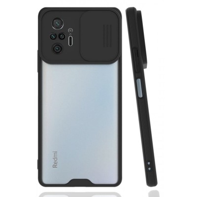 Xiaomi Redmi Note 10 Pro Kılıf Platin Kamera Koruma Silikon - Siyah