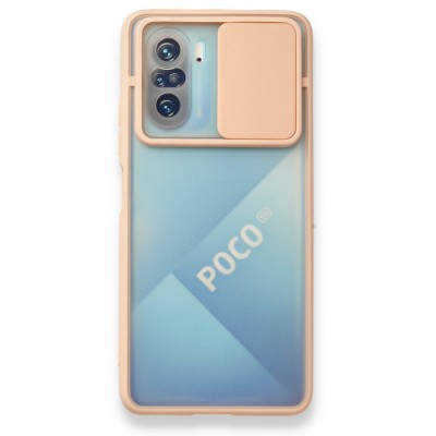 Xiaomi Poco F3 Kılıf Palm Buzlu Kamera Sürgülü Silikon - Pembe