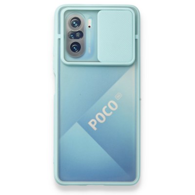 Xiaomi Poco F3 Kılıf Palm Buzlu Kamera Sürgülü Silikon - Turkuaz