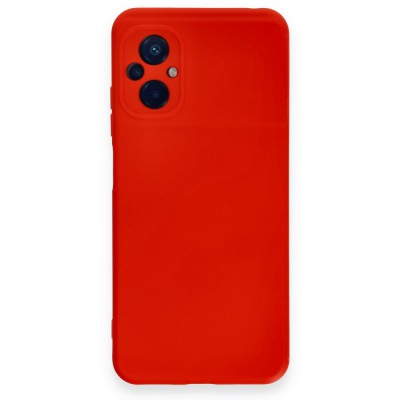 Xiaomi Poco M5 Kılıf Nano içi Kadife  Silikon - Kırmızı