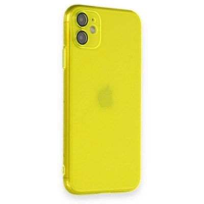 iphone 11 Kılıf Armada Lensli Kapak - Sarı