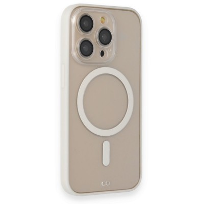 iphone 13 Pro Kılıf Grand Magneticsafe Kapak - Beyaz