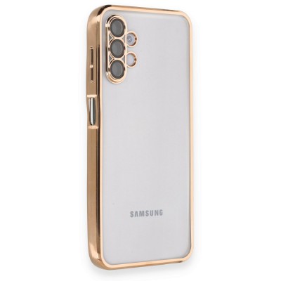 Samsung Galaxy A04s Kılıf Razer Lensli Silikon - Gold