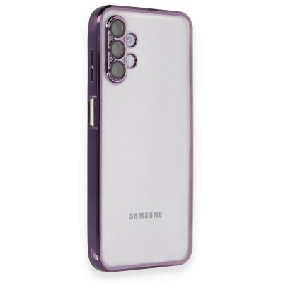 Samsung Galaxy A04s Kılıf Razer Lensli Silikon - Mor