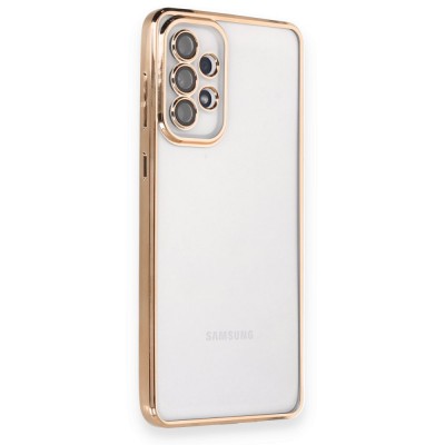 Samsung Galaxy A73 5g Kılıf Razer Lensli Silikon - Gold