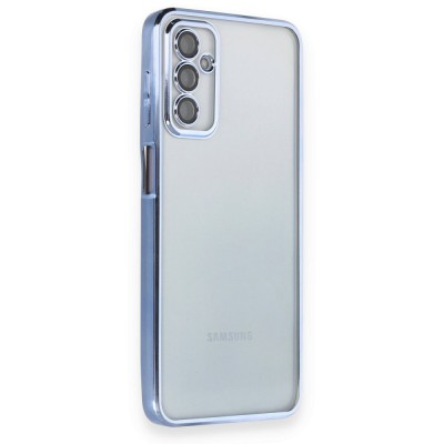 Samsung Galaxy M23 Kılıf Razer Lensli Silikon - Açık Mavi
