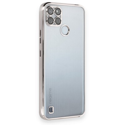 Realme C25y Kılıf Razer Lensli Silikon - Gümüş