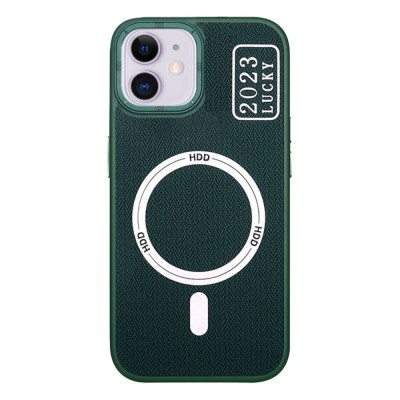 iphone 11 Kılıf Hbc-157 Granada Magneticsafe Kapak - Koyu Yeşil