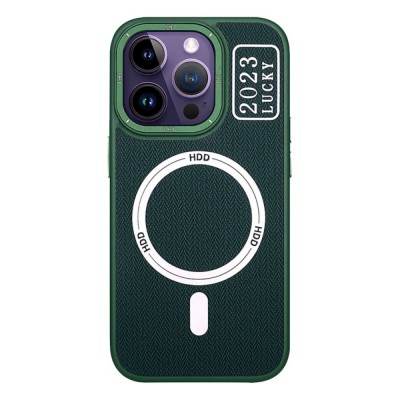 Hdd iphone 13 Pro Kılıf Hbc-157 Granada Magneticsafe Kapak - Koyu Yeşil