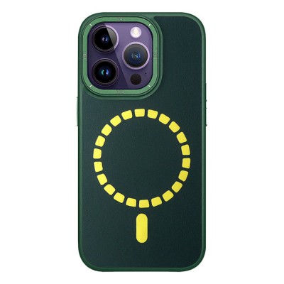 Hdd iphone 14 Pro Kılıf Hbc-156 Forum Magneticsafe Kapak - Koyu Yeşil