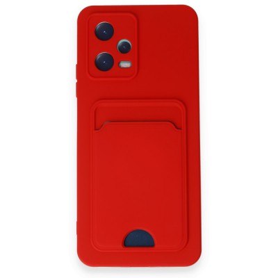 Xiaomi Redmi Note 12 5g Kılıf Kelvin Kartvizitli Silikon - Kırmızı