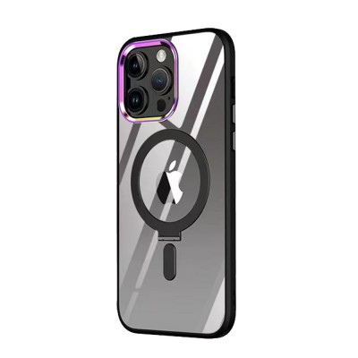 iphone 12 Pro Kılıf Mudo Magneticsafe Standlı Kapak - Siyah