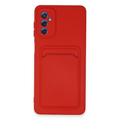 Samsung Galaxy A14 4g Kılıf Kelvin Kartvizitli Silikon - Kırmızı