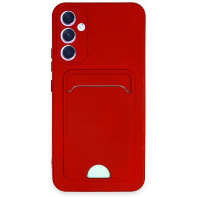 Samsung Galaxy A54 5g Kılıf Kelvin Kartvizitli Silikon - Kırmızı