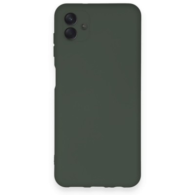 Samsung Galaxy A04e Kılıf Nano içi Kadife  Silikon - Koyu Yeşil