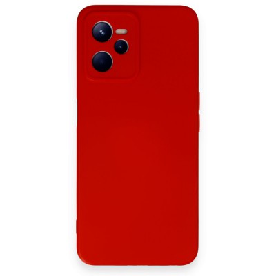 Realme C35 Kılıf Nano içi Kadife  Silikon - Kırmızı