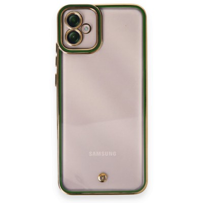 Samsung Galaxy A04e Kılıf Liva Lens Silikon - Yeşil