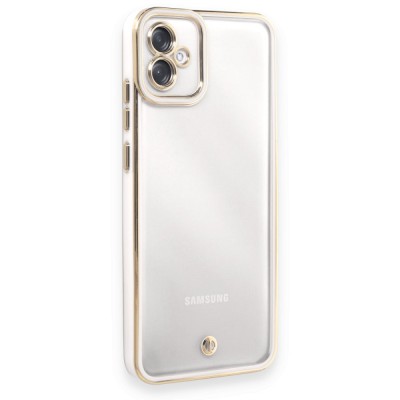 Samsung Galaxy A04e Kılıf Liva Lens Silikon - Beyaz