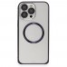 Joko iphone 14 Pro Kılıf Metal Bumper Magneticsafe Kapak - Derin Mor