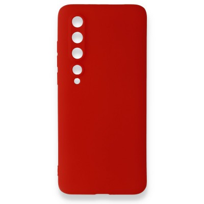 Xiaomi Mi 10 Kılıf First Silikon - Kırmızı