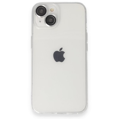 iphone 14 Kılıf Luko Lens Silikon - Gümüş