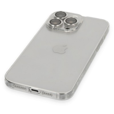 iphone 13 Pro Max Kılıf Luko Lens Silikon - Gümüş
