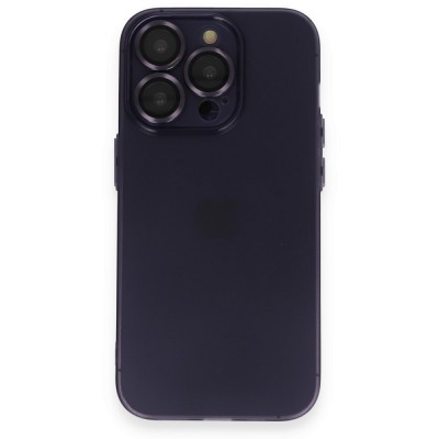iphone 13 Pro Max Kılıf Luko Lens Silikon - Derin Mor