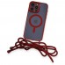 iphone 13 Pro Kılıf Divo Lazer Askılı Magsafe Kapak - Kırmızı