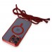 iphone 13 Pro Kılıf Divo Lazer Askılı Magsafe Kapak - Kırmızı
