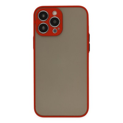 iphone 15 Pro Max Kılıf Montreal Silikon Kapak - Kırmızı