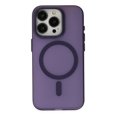 iphone 15 Pro Kılıf Lodos Magneticsafe Mat Kapak - Mor