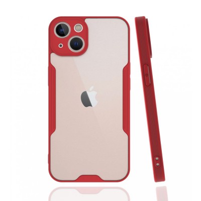 iphone 13 Mini Kılıf Platin Silikon - Kırmızı
