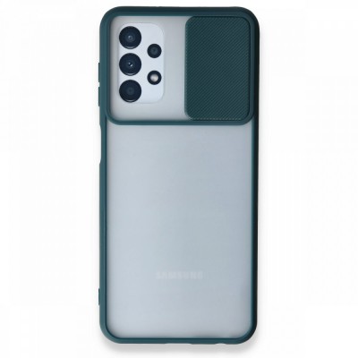 Samsung Galaxy A13 4g Kılıf Palm Buzlu Kamera Sürgülü Silikon - Yeşil