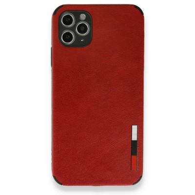 iphone 11 Pro Max Kılıf Loop Deri Silikon - Kırmızı
