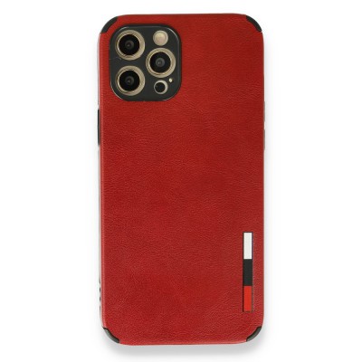 iphone 12 Pro Max Kılıf Loop Deri Silikon - Kırmızı