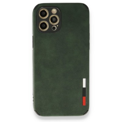 iphone 12 Pro Max Kılıf Loop Deri Silikon - Yeşil