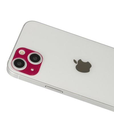 iphone 13 Rainbow Kamera Lens Koruma Cam - Koyu Kırmızı