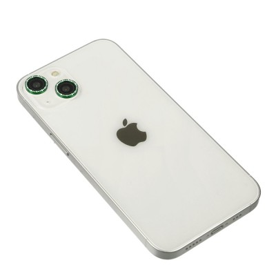 iphone 14 Plus Diamond Kamera Lens - Yeşil