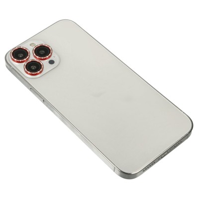 iphone 14 Pro Diamond Kamera Lens - Kırmızı