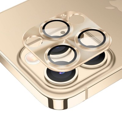 iphone 14 Pro Pers Alüminyum Kamera Lens - Gold