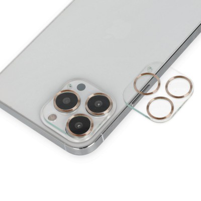 iphone 14 Pro Max Band Metal Kamera Lens - Gold