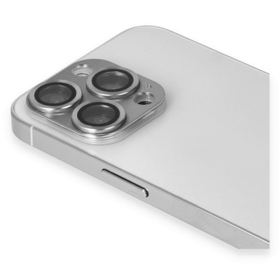 iphone 13 Pro Max Pers Alüminyum Kamera Lens - Gümüş